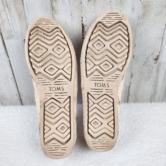 Toms Pineapple Alparagata Classic Slip On Flats Rose Gold Size 9 - Picture 7 of 10